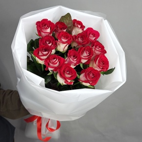 Букет из 15 рубиновых роз (70 см) в Жуковском