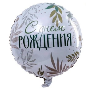 Шар "С Днём Рождения" листья в Жуковском