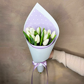 Букет 11 белых тюльпанов в Жуковском