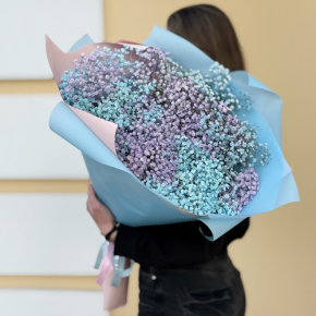 Букет "Радуга" из 15 гипсофил в Жуковском