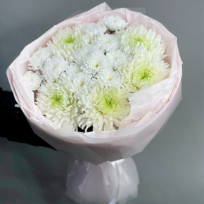 Букет из микса белых хризантем Магнум  в Жуковском