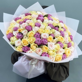 Букет "Желаю тебе" из 101 розы микс (50 см) в Жуковском