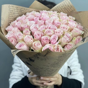 Букет из 51 пастельной розы (40 см) в Жуковском