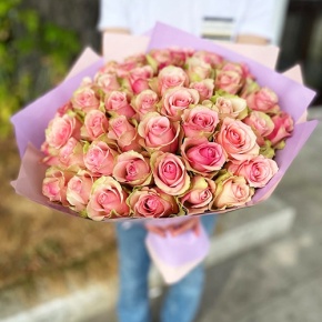 Букет 51 роза Бэлла Роса (40 см) в Жуковском