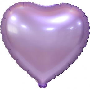 Сердце сиреневое фольгированный шар с гелием (45 см) в Жуковском
