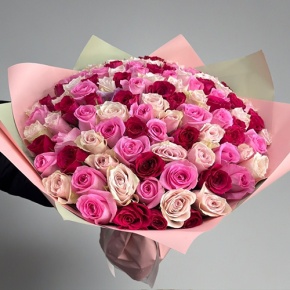 Букет "Ода любви" из 101 розы микс (40 см) в Жуковском