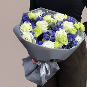 Букет из ароматных гиацинтов и эустом в Жуковском