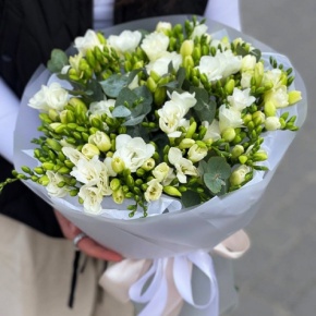 Букет из 51 белой фрезии в Жуковском