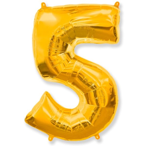 Шар гелиевый цифра 5 (40х102 см) в Жуковском