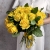 Букет из 25 лимонных роз с рускусом (40 см) в Жуковском