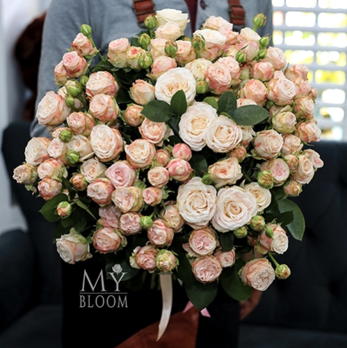 Букет 51 пионовидная роза Бомбастик (60 см) в Жуковском