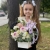 Композиция с георгинами на 1 сентября в белом ящике в Жуковском