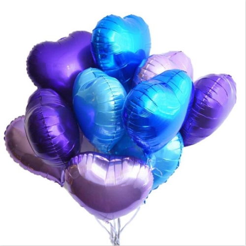 Сердце голубое фольгированный шар с гелием (45 см) в Жуковском