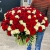 Букет 151 роза красный и белый микс (60 см) в Жуковском