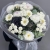 Букет "Белоснежная нежность" из георгин, брассики, хризантем Ньютон, эрингиума и гербер в Жуковском